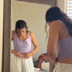 Abercrombie linen crop size XS